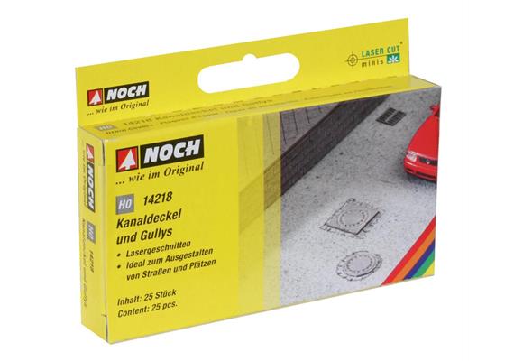 Noch 14218 Laser-Cut minis "Schachtdeckel und Gully's" 25 Stk. - H0 (1:87) | Bild 2