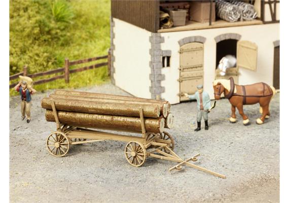 Noch 14243 L-C Holzfuhrwagen (ohne Beladung) HO | Bild 1