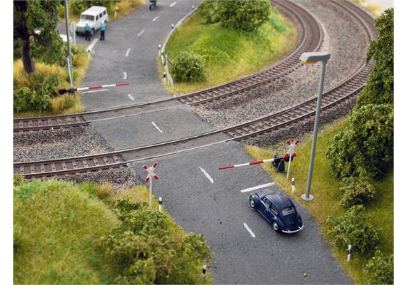 Noch 14307 Laser-Cut Bahnschranken mit Andreaskreuzen - H0 (1:87)