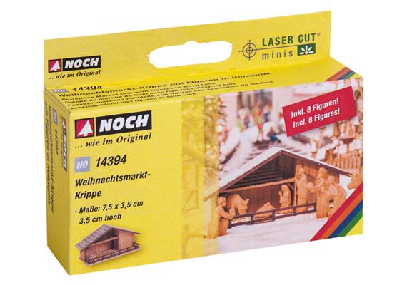 Noch 14394 Laser-Cut Weihnachtsmarkt-Krippe mit Figuren - H0 (1:87) | Bild 4
