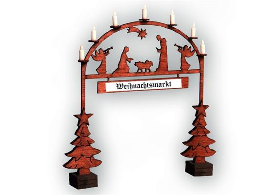 Noch 14681 Laser-Cut Weihnachtsmarkt - Eingangsbogen - N (1:160) | Bild 1
