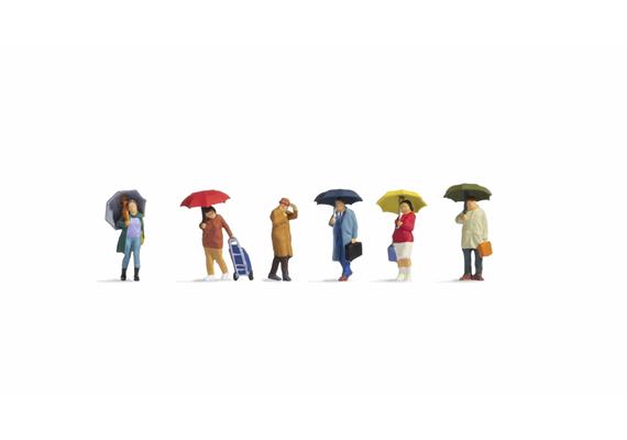 Noch 15523 Menschen im Regen - H0 (1:87)