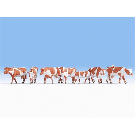 Noch 15726 Kühe braun-weiss - H0 1:87