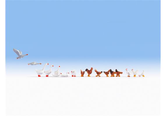 NOCH 15772 Hühner und Gänse - H0 1:87