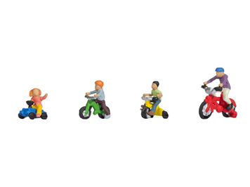 Noch 15908 Kinder auf Kinderfahrrädern - H0 (1:87)