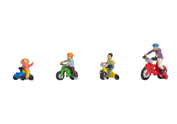 Noch 15908 Kinder auf Kinderfahrrädern - H0 (1:87)