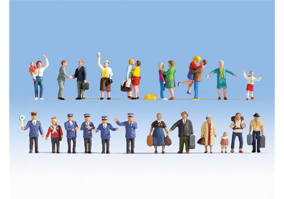 Noch 16121 Figuren XL-Set "Auf dem Bahnhof" HO