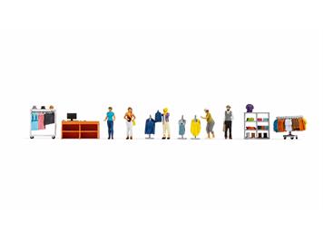 Noch 16241 Figuren-Themenwelt "Modegeschäft" - H0 (1:87)
