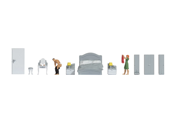 Noch 16287 Figuren-Themenwelt "Schlafzimmer" - H0 (1:87)