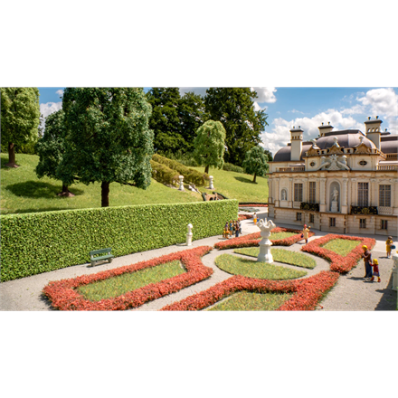 NOCH 21518 Hecken, hoch grün, 2 Stück, 4 x 1 cm, je 50 cm lang