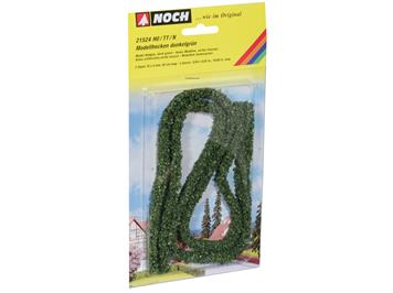 NOCH 21524 2 Modellhecken dunkelgrün, 10 x 6 mm, 50 cm lang