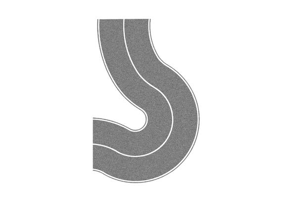 Noch 34204 Universalkurve Bundesstrasse grau (2 Stk.) - N (1:160) | Bild 1