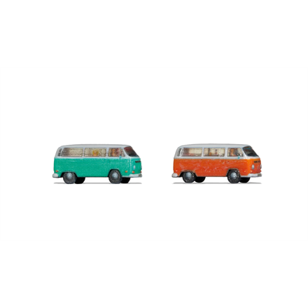 Noch 44604 Volkswagen T2 grün und orange, 2 Stück - Z (1:220)