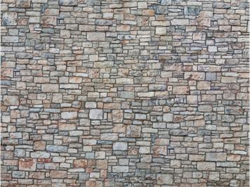 NOCH 56640 3D-Kartonplatte "Bruchsteinmauer" bunt - H0 (1:87)