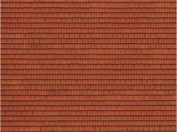NOCH 56670 3D-Kartonplatte "Dachziegel" rot - H0 (1:87)