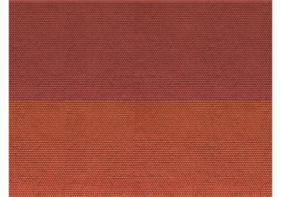 NOCH 56970 3D - Kartonplatte Spur N Biberschwanz rot