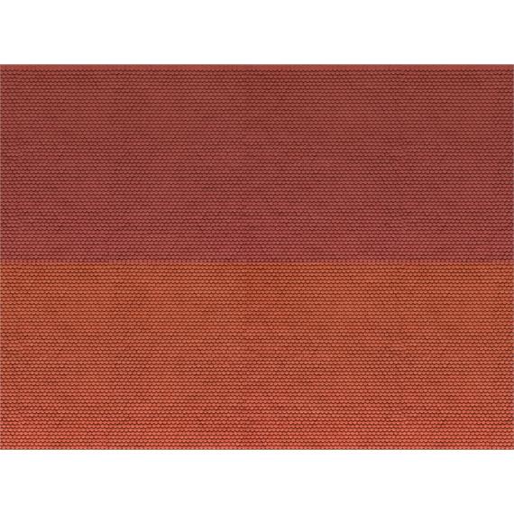 NOCH 56970 3D - Kartonplatte Spur N Biberschwanz rot