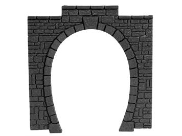 NOCH 60010 Tunnel-Portal, 1-gleisig, 2 Stück, je 11 x11 cm - H0 (1:87)