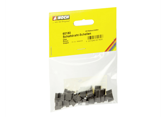 NOCH 60180 Schaltdraht-Schellen, 20 Klebeschellen