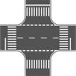NOCH 60712 Kreuzung Asphalt, 22 x 22 cm - H0 (1:87) | Bild 1