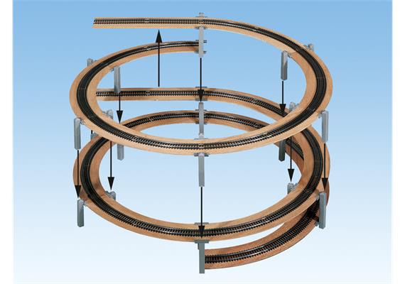 Noch-Laggies 53104 Gleiswendel Aufbaukreis 1- oder 2-gleisig - H0 (1:87) | Bild 2