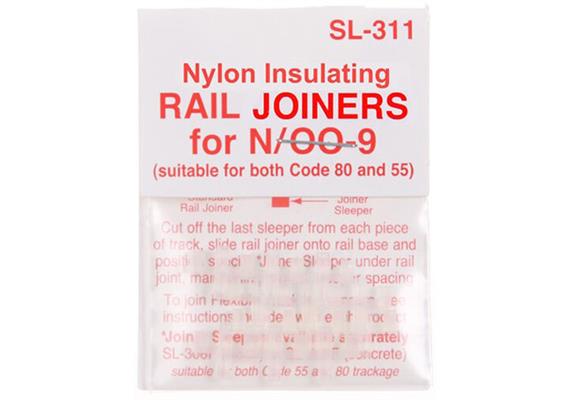 Peco SL-311 Isolier-Schienenverbinder, Code 80 und Code 55 - N, H0e | Bild 1