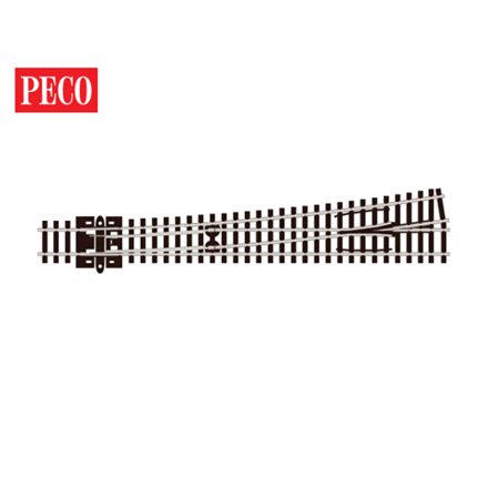 Peco SL-389 Weiche links, lang, Code 80, insulfrog - N (1:160)