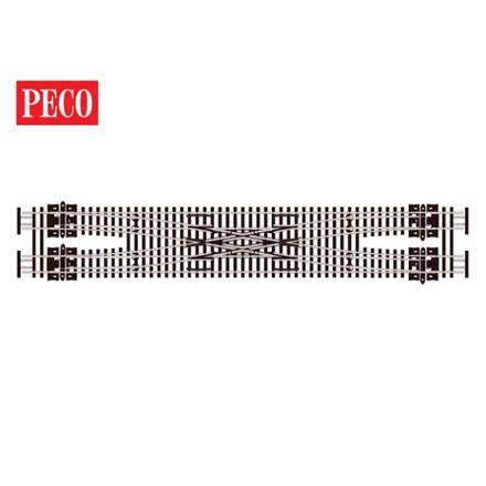 Peco SL-E383F Code 55 Doppelte Gleisverbindung (Hosenträger), electrofrog - N (1:160)
