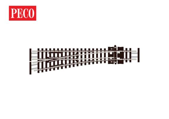 Peco SL-E392F Weiche links , kurz, 10°, R 305 mm, Code 55, electrofrog - N (1:160)