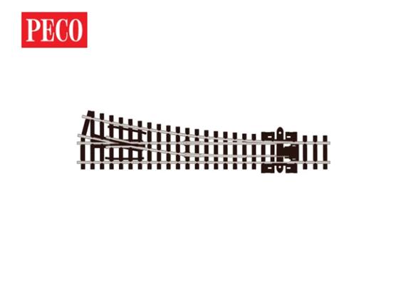 Peco SL-E395 Weiche rechts, mittlerer Radius, 12 °, Länge: 123,7 mm - N (1:160)