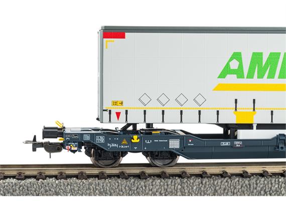 PIKO 24635 CH-CEMAT Doppeltaschenwagen T3000 mit 2 "Ambrogio" Trailern, Ep. VI - H0 (1:87) | Bild 4