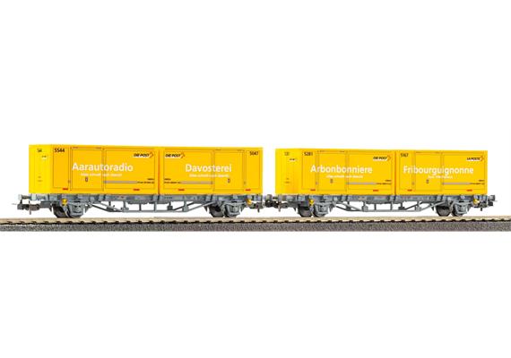 PIKO 27748 CH-AAE 2 CTW mit Post-Wechselpritschen Ortwortspiele, Ep. VI - H0 (1:87)