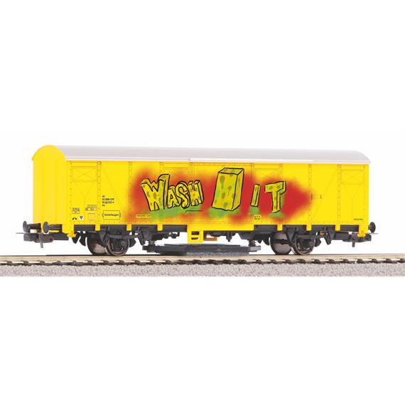PIKO 54309 SBB Schienenreinigungswagen gelb mit Graffiti, Ep.V - H0 (1:87)