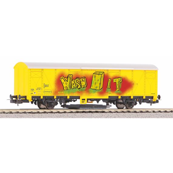 PIKO 54309 SBB Schienenreinigungswagen gelb mit Graffiti, Ep.V - H0 (1:87)