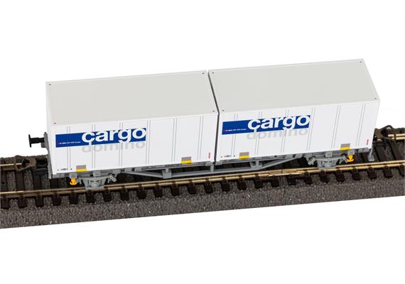 PIKO 58732 CH-AAE Containertragwagen bel. mit 2 20' Container Cargo Domino Ep. V - H0 | Bild 4