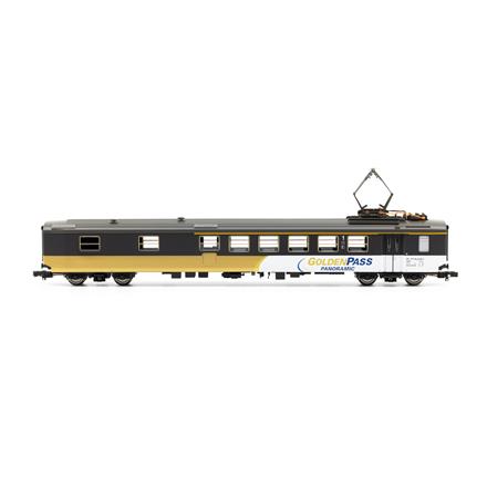 PIKO 96674 BLS Speisewagen GoldenPass, mit IB und Radkontakte, Ep. V-VI, DC - H0 1:87