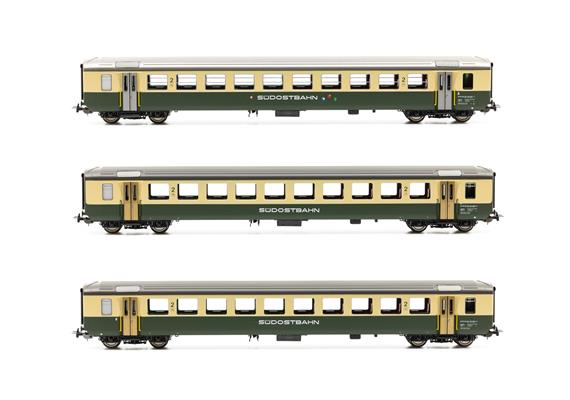 PIKO 96775 SOB 3 Personenwagen EW I 2. Klasse mit Mittelschrift, Ep. V. DC - H0 (1:87) | Bild 1