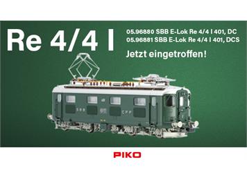 PIKO 96880 SBB Ellok Re 4/4I 401 grün, DC, Ep. III, H0 (1:87)