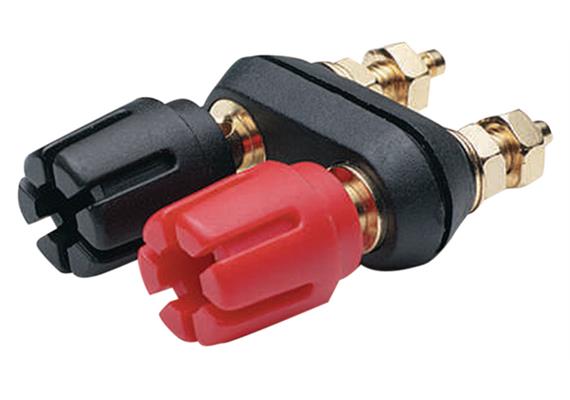 Polklemme 4 mm rot & schwarz