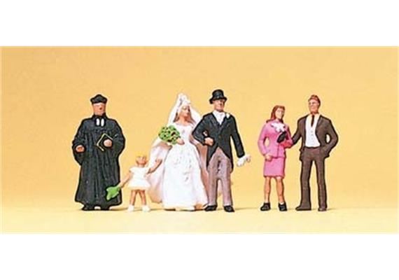 Preiser 10057 Brautpaar, evang. Pfarrer