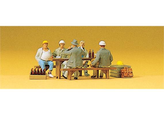 Preiser 10338 Bauarbeiter in der Pause