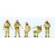 Preiser 10773 Feuerwehrmänne. Uniformfarbe, beige - H0 (1:87)