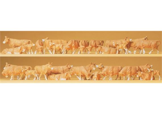 Preiser 14409 Kühe braun (30Stk.)