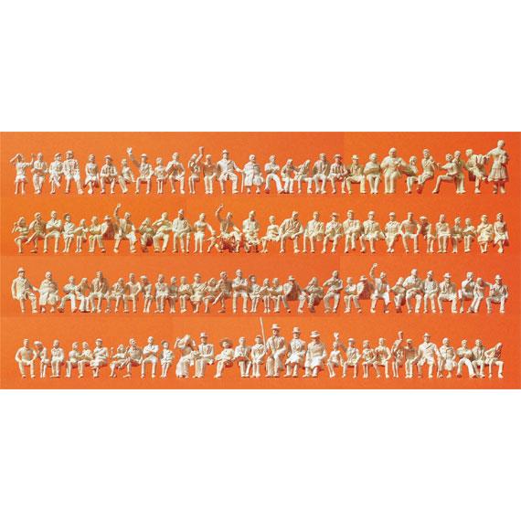 Preiser 16328 Sitzende Personen unbemalt, 120 Figuren - H0 (1:87)