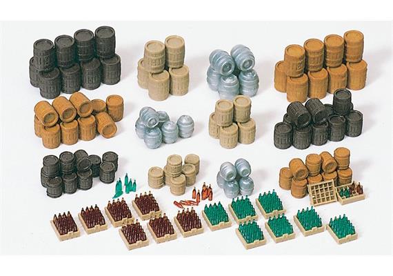 Preiser 17105 Bierfässer, Bierkästen und Flaschen - H0 (1:87)