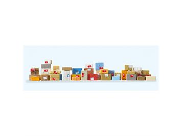 Preiser 17703 Post und Fracht, 40 Pakete mit Adresslabel - H0 (1:87)