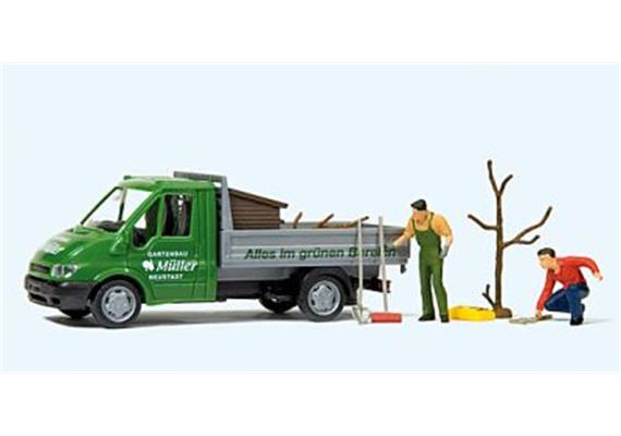 Preiser 33260 Ford Transit Gartenbau Müller HO