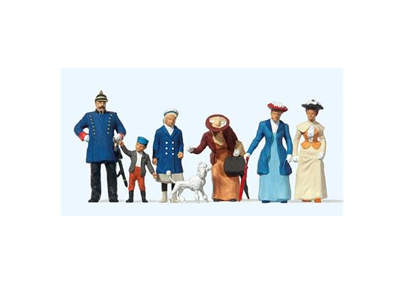 Preiser 65303 Polizist und Passanten mit Hund, um 1900 - Spur 0 (1:43)