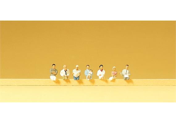 Preiser 79084 Sitzende Reisende für Zugabteil N