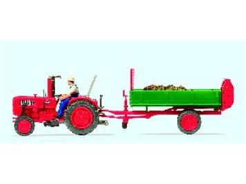 Preiser Ackerschlepper Fahr mit Einachs-Dungsteuer